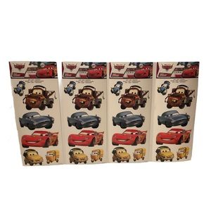 Disney Pixar Cars Peel & Stick Wall Art Stickers 24 Decals Lot 4 Sheets Vinyl
